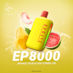 Elf Bar Cigarette - ELFBAR EP8000 vienkartiniai garai mango persikų arbūzas 6VDNX312