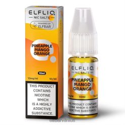 Elf Bar Elektronine Cigarete - ELFBAR ELFLIQ nikinės druskos ananasų mango apelsinas 6VDNX171