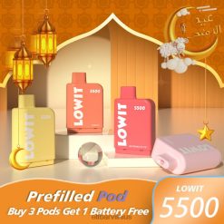 Elf Bar Elektronine Cigarete - ELFBAR LOWIT 5500 iš anksto užpildyta ankštimi mėlynių ledų 6VDNX374