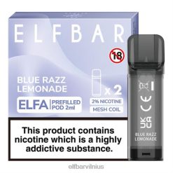 Elf Bar Vape - ELFBAR ELFA iš anksto užpildyta ankštis (2 pakuotės) mėlynas razz limonadas 6VDNX119