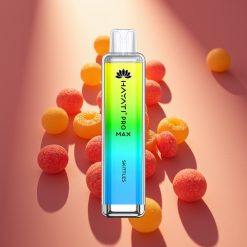 Hayati Pro Max 4000 Puffs Disposable Vape Skittlės, 2%/5% Nikotino, 1400mAh, 28×28×120mm