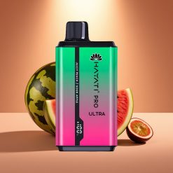 Hayati Pro Ultra 15000 Puffs Disposable Vape Arbūzas Kiwi Pasiflora, 15000+ pūkų, 2% nikotino