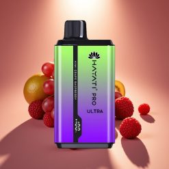 Hayati Pro Ultra 15000 Puffs Disposable Vape Kiwi Vynuogė Avietė, 15000+ Puffs, 2×12ml, 2%