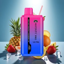 Hayati Pro Ultra 15000 Puffs Disposable Vape Mėlyna Avietė Ananasas Braškė Ledas, 15000+ Puffs, 2×12ml, 2%