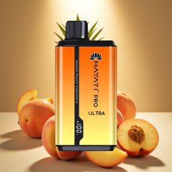 Hayati Pro Ultra 15000 Puffs Disposable Vape Mangas Persikas Ananasas, 15000+ Puffs, 2×12ml, 2%