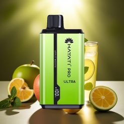 Hayati Pro Ultra 15000 Puffs Disposable Vape Obuolių Mojito, 850mAh, 2×12ml, 2%