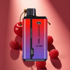 Hayati Pro Ultra 15000 Puffs Disposable Vape Vyšnių Uogų, 15000+ puffų, 2×12ml, 2% nikotino