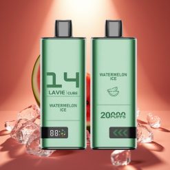 Lavie Cube 20000 Puffs Disposable Vape Arbūzas su Mėtų Skoniu, 28ML, 5% Salt Nicotine