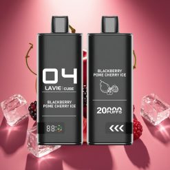 Lavie Cube 20000 Puffs Disposable Vape Juodoji Uoga Obuolys Vyšnia Ledas, 28ML, 2%/5%