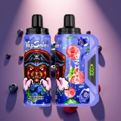 VapSolo VIKING 12000 Pūkų Disposable Vape Mėlynių Aviečių & Aviečių, 22ml, 20/50 mg/ml
