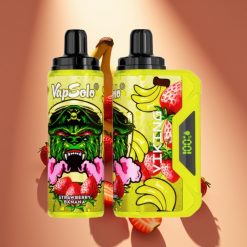 VapSolo VIKING 12000 Pūkšt. Disposable Vape Braškių Bananų, 22ml, 20/50 mg/ml