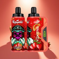 VapSolo VIKING 12000 Puffs Disposable Vape Braškės Vandyns, 22ml, 20/50 mg/ml, Type-C