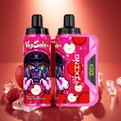 VapSolo VIKING 12000 Puffs Disposable Vape Raudonasis Obuolys su Ledu [22ml, 20/50 mg/ml, Type-C]