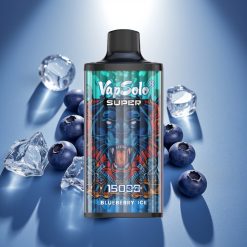 Vapsolo Super 15000 puffs - Mėlynųjų uogų šaltis, 40ml, 850mAh, Type-C