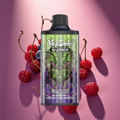 Vapsolo Super 15000 puffs - Mėlynės Vyšnios Spanguolės, 40ml, 850mAh, Type-C
