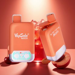Vapsolo Twins 20000 Puffs Dūmpelkė Vyšnių Kola & Sultingo Persiko Ledas, 40ml, 20mg/ml/50mg/ml, Type-C