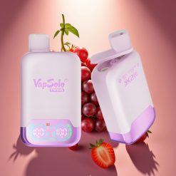 Vapsolo Twins 20000 Puffs Disposable Vape Vynuogių Ledas & Braškių Kiwi, 40 ml, 20mg/ml, Type-C
